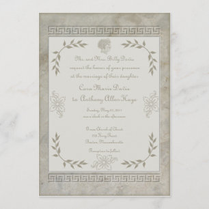 Goddess Juno Symbol for Marriage Marble Invitation Kaart