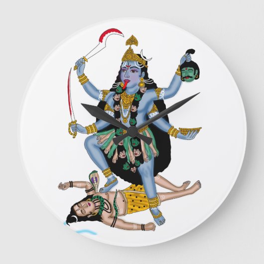 Goddess Kali Clock Grote Klok (Voorkant)