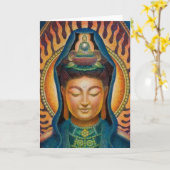Goddess Kuan Yin's Flame Kaart (Gele Bloem)