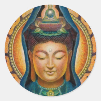 Goddess Kuan Yin's Flame Ronde Sticker