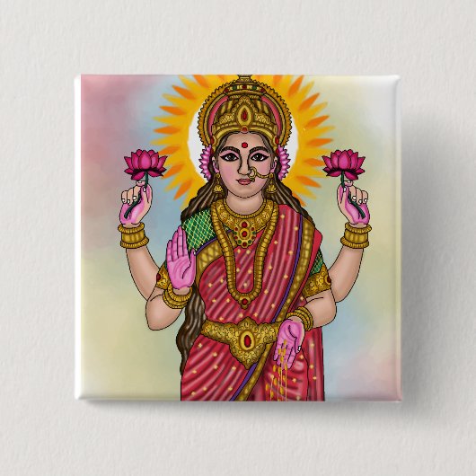 Goddess Lakshmi Button (Voorkant)