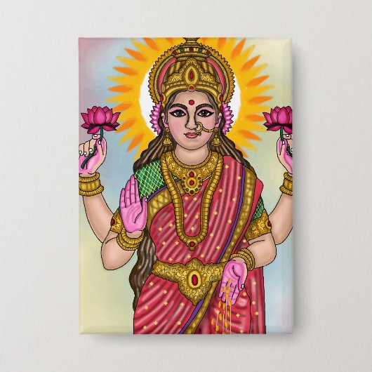 Goddess Lakshmi Button (Voorkant)