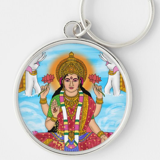 Goddess Lakshmi Keychain (Voorkant)