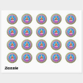 Goddess Lakshmi mandala Ronde Sticker (Vel)