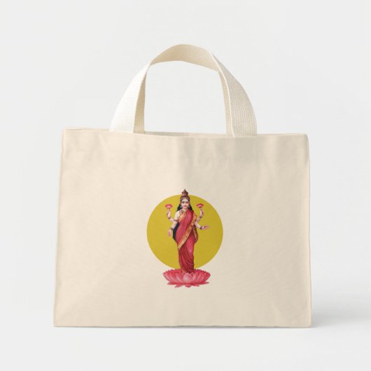 Goddess Lakshmi Mini Tote Bag (Voorkant)