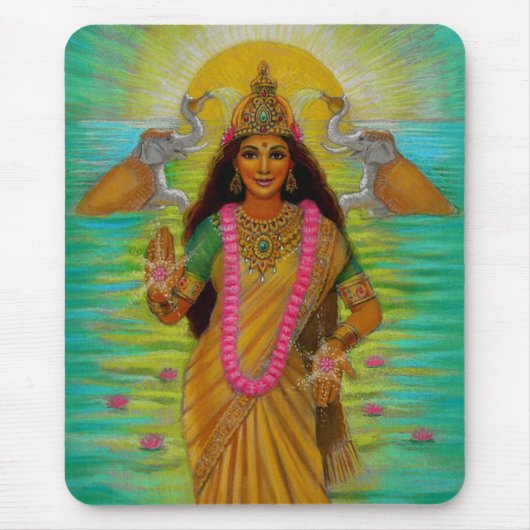 Goddess Lakshmi Mousepad Muismat (Voorkant)