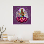 Goddess Lakshmi - rijkdom zegen mandala Poster (Keuken)
