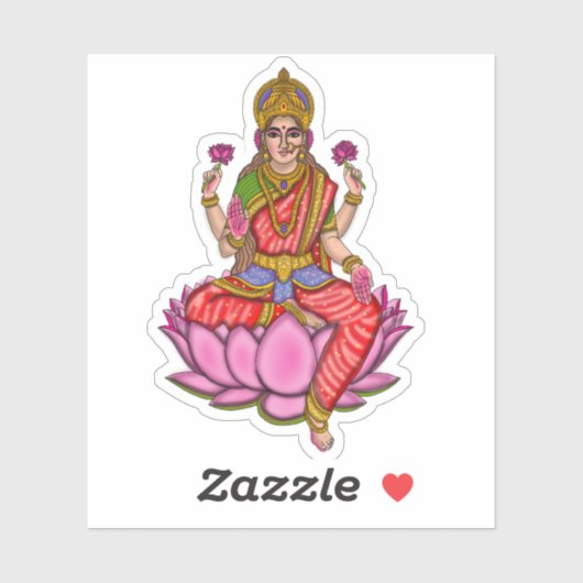 Goddess Lakshmi Sticker (Feuille)