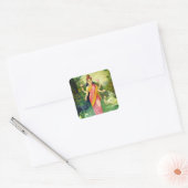Goddess Lakshmi Vierkante Sticker (Envelop)
