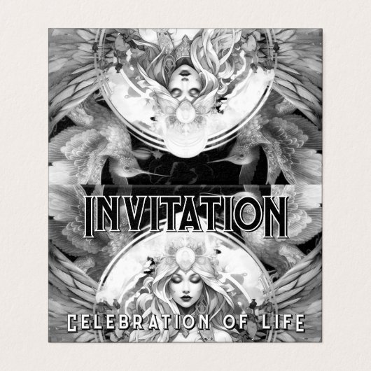 Goddess Life Celebration Anniversaire Invitation (Outside Unfolded)