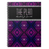 Goddess Lights Paars Pattern Custom Notitieboek (Voorkant)