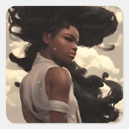 Goddess of Beauty Vierkante Sticker (Voorkant)