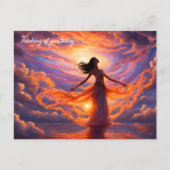 Goddess of the Sky Creating Light Briefkaart (Voorkant)