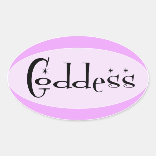 Goddess Ovale Sticker (Voorkant)