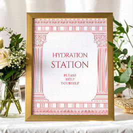 Goddess Party Hydration station teken Poster