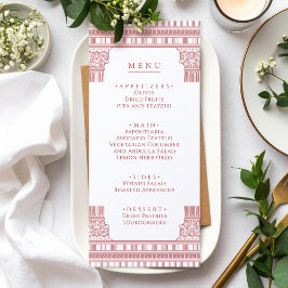 Goddess Party Menu in het roze