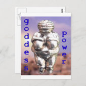 Goddess Power - Venus of Willendorf Briefkaart (Voorkant / Achterkant)