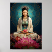 Goddess Quan Yin High Frequency Portrait Painting Poster (Voorkant)