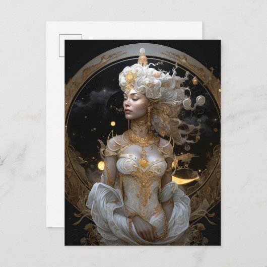 Goddess Queen Fantasy Art Briefkaart (Voorkant / Achterkant)