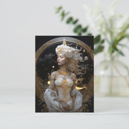 Goddess Queen Fantasy Art Briefkaart (Staand voorkant)
