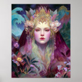 Goddess Queen Fantasy Wall Art Print (Voorkant)