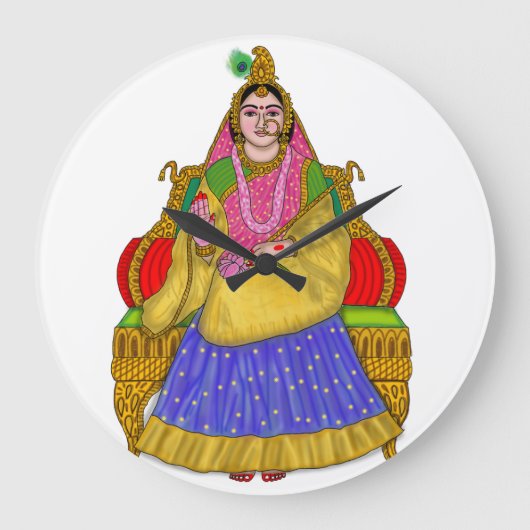 Goddess Radha Clock Grote Klok (Voorkant)