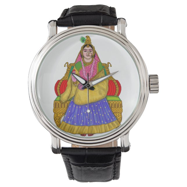 Goddess Radha Clock Horloge (Voorkant)