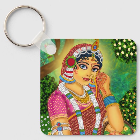 Goddess Radha Keychain (Voorkant)