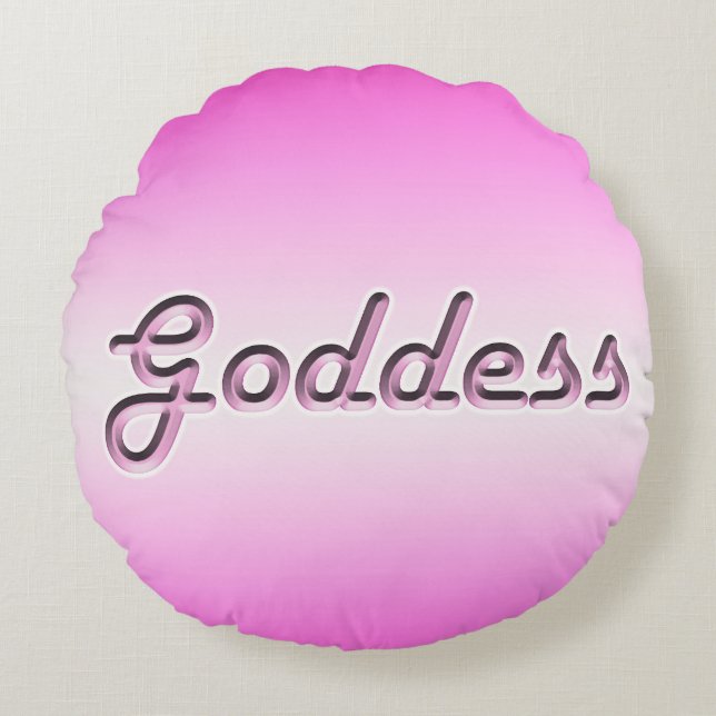 Goddess Rond Kussen (Voorkant)