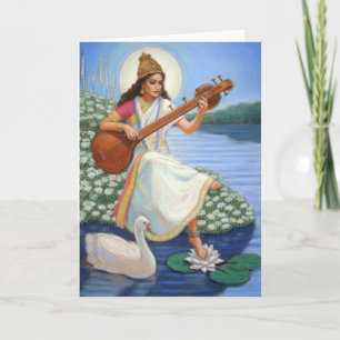 Goddess Sarasvati Kaart