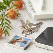 Goddess Sarasvati Sleutelhanger (Zijkant)