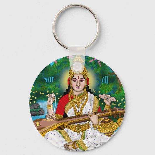 Goddess Saraswati Keychain (Voorkant)