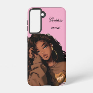 Goddess Stemming Melanine Meisje Roze Samsung Galaxy Hoesje