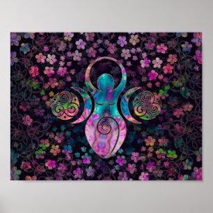 Goddess Triple moon met tris Poster