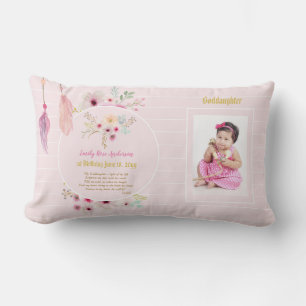 Goddochter 1st Birthday PHOTO en POEM Gift Kussen