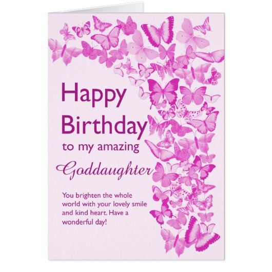 Goddochter Birthday Butterflies (Voorkant)