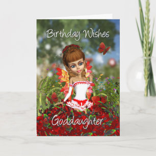 Goddochter Birthday-kaart met mageremelkaas Kaart