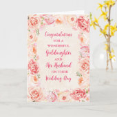 Goddochter en haar man Gefeliciteerd Kaart (Gele Bloem)