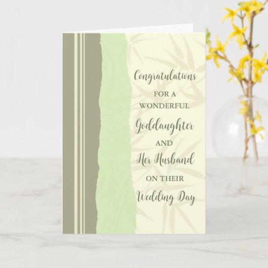 Goddochter en haar man Gefeliciteerd Kaart (Gele Bloem)