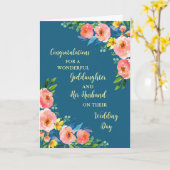 Goddochter en haar man Gefeliciteerd Kaart (Gele Bloem)