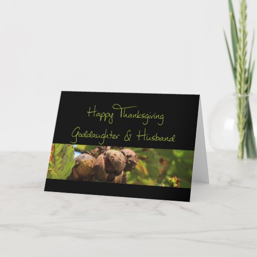goddochter en Thanksgiving Feestdagen Kaart (Voorkant)