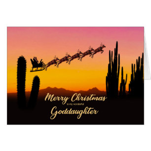 Goddochter Kerstman Santa Over Woestijn