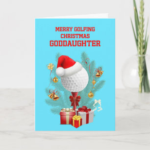 Goddochter Kerstmis Golfball Feestdagen Kaart