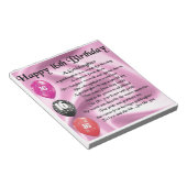 Goddochter Poem - 16th Birthday Notitieblok (Schuin)