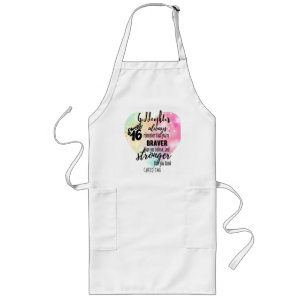 Goddochter Sweet16 Quote Gift Braver Stronger Lang Schort