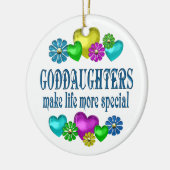 Goddochters meer speciaal keramisch ornament (Links)