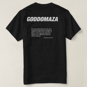 GODDOMAZA BLACK MOMOKO CITEERT ZWART T-SHIRT