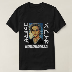 GODDOMAZA TEKST DIK ZWART T-SHIRT