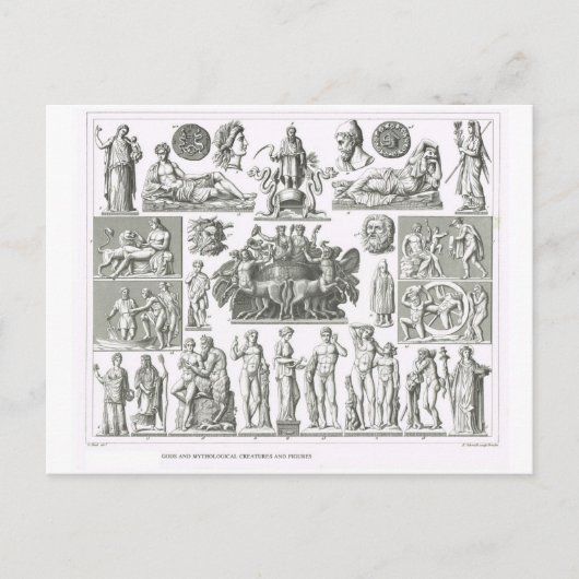 Goden en mythische wezens briefkaart (Voorkant)