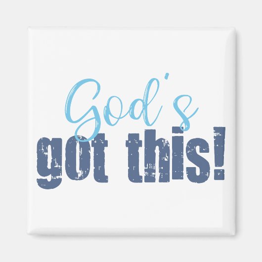 Goden hebben dit blauw magneet (Voorkant)